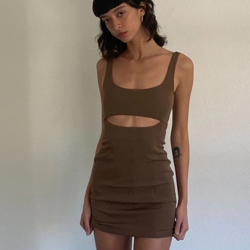 Princess Polly brown mini dress. Never worn, tag still attached